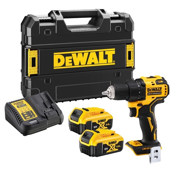DeWALT DCD708P2T-QW Trapano Avvitatore 18V Senza Spazzola Ergonomico con Batteria e Caricabatteria