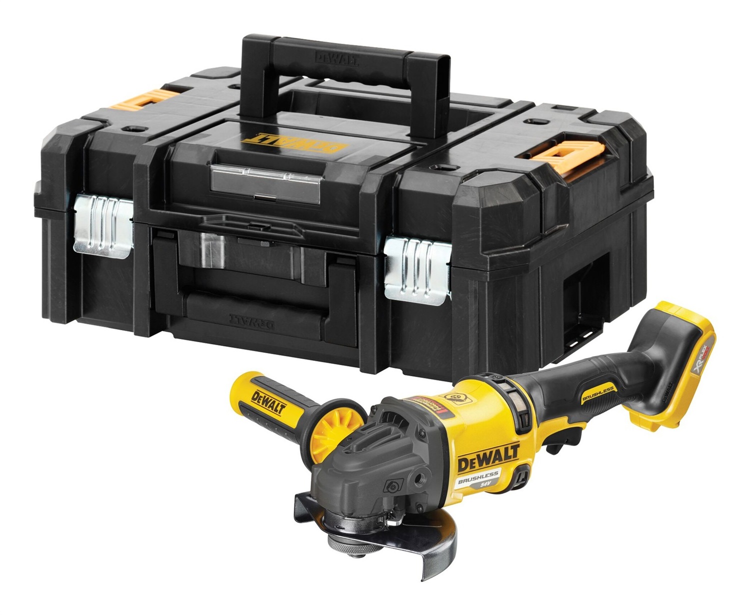 DeWALT DCG418NT-XJ Levigatrice a Nastro Portatile Nero e Giallo - Senza Batteria e Caricabatteria