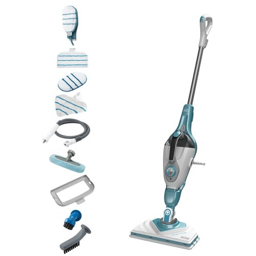 BLACK DECKER Scopa a Vapore 2 in 1 SteaMitt 1600W con 11 Accessori e Tecnologia AutoSelect