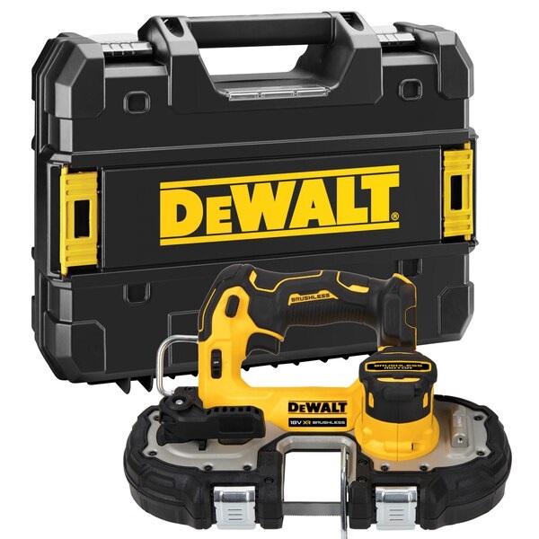 DeWALT DCS377NT-XJ Sega a Nastro Portatile Cordless 18V senza Spazzole con Maletín TSTAK - 380 m/min