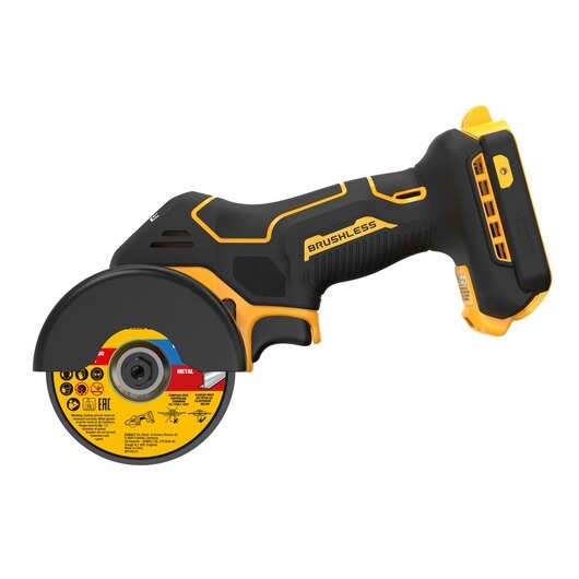 DeWALT DCS438N-XJ Mini Troncatrice Multimateriale Cordless 18 V - Motore Brushless, Profondità di Taglio Regolabile fino a 22 mm, Design Ergonomico