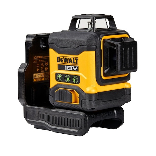 DeWALT DCLE34031N-XJ Livella Laser Autolivellante Verde 3x360° con Diodo a Raggio Verde, Precisione /- 3 mm, Senza Batteria e Caricabatterie