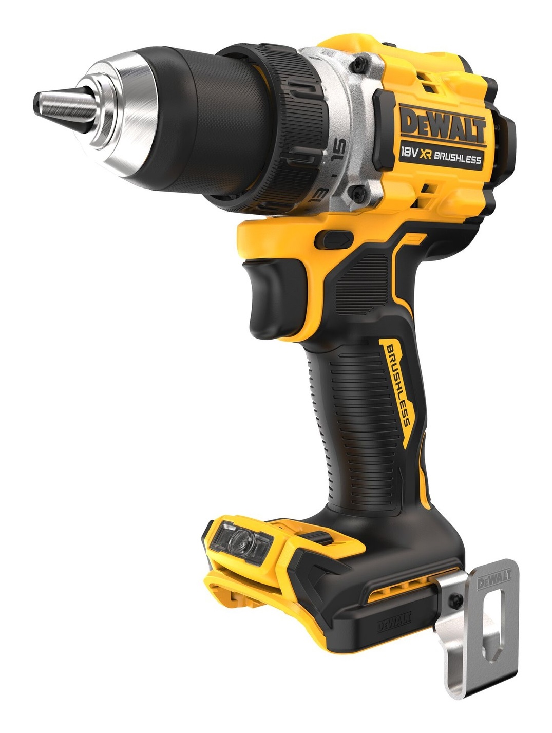 DeWALT DCD800NT-XJ Trapano Avvitatore Compatto 2 Velocità XR 18V Brushless - Potente a Percussione, 1,28 kg