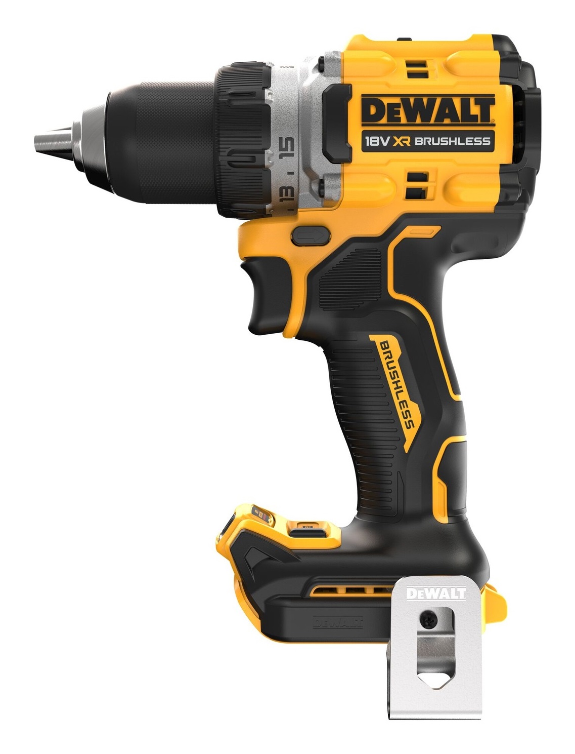 DeWALT DCD800NT-XJ Trapano Avvitatore Compatto 2 Velocità XR 18V Brushless - Potente a Percussione, 1,28 kg