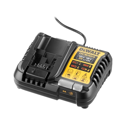DeWALT DCB1104-QW Caricabatteria Multivoltaggio XR 4A per Batterie 10.8V, 12V, 14.4V, 18V con Indicatore LED