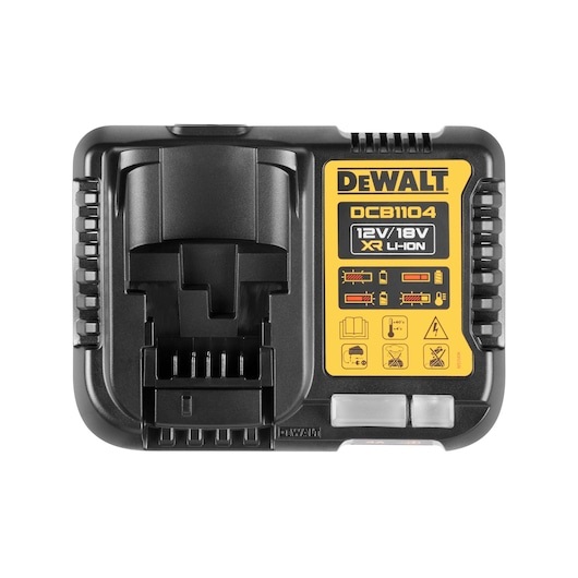 DeWALT DCB1104-QW Caricabatteria Multivoltaggio XR 4A per Batterie 10.8V, 12V, 14.4V, 18V con Indicatore LED