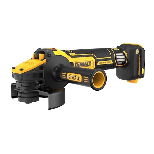 DeWALT DCG409VSNT-XJ Smerigliatrice Angolare a Batteria 18V 125mm con Motore Brushless, Freno Elettronico e Velocità Variabile