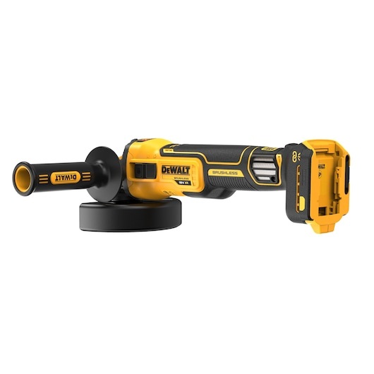 DeWALT DCG409VSNT-XJ Smerigliatrice Angolare a Batteria 18V 125mm con Motore Brushless, Freno Elettronico e Velocità Variabile