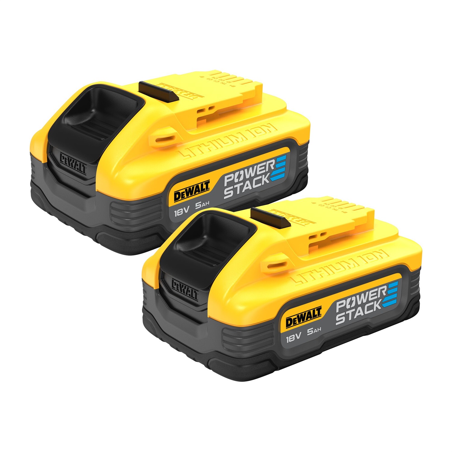 DeWALT DCBP518H2-XJ Powerstack Kit 2x 18V XR 5Ah - Batterie con Tecnologia Celle a Sacchetto, Compatibili con Utensili DeWalt
