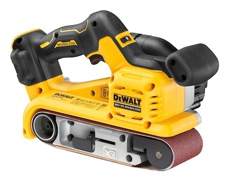 DeWALT DCW220NT-XJ Levigatrice a Nastro Brushless 18V - 75x533mm, 320m/min, Accessori Inclusi