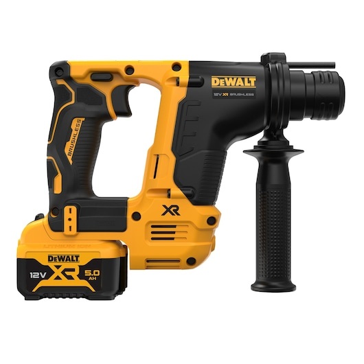 DeWALT DCH072P2-QW Martello Perforatore SDS-Plus 12V Brushless con 2 Batterie XR 5Ah e Caricabatteria