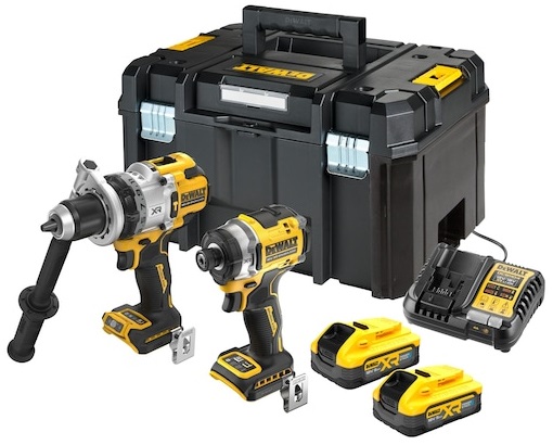 DeWALT DCK2200H2T Batteria Combinata 18V 5Ah - Trapano Avvitatore e Avvitatore a Percussione con Motore Brushless