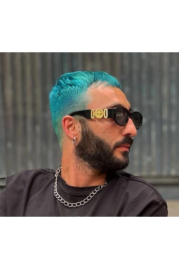 Crazy Color Colore per Capelli Semi Permanente Peacock Blue 100 ml - Pronto all'uso, Senza PPD e Ammoniaca, Vegano