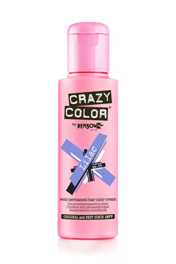 Crazy Color Lilac - Tintura Semipermanente per Capelli 100 ml, Senza Ammoniaca, Vegan e Pronto all'Uso