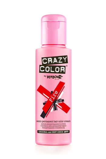 Crazy Color Fire n.56 Colore per Capelli Semi-Permanente 100 ml - Senza Ammoniaca, Vegano, Pronto all'Uso