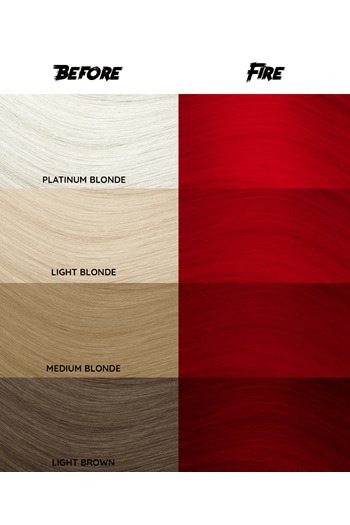 Crazy Color Fire n.56 Colore per Capelli Semi-Permanente 100 ml - Senza Ammoniaca, Vegano, Pronto all'Uso