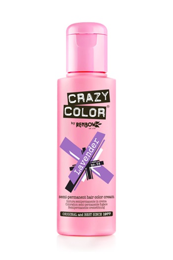 Crazy Color Colore per Capelli Semipermanente Lavender 100 ml - Senza Ammoniaca, Pronto all'Uso, Vegan