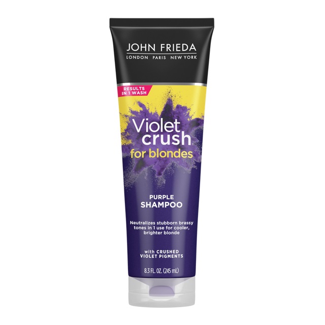 John Frieda Violet Crush 250 ml Shampoo Colorante Antigiallo per Capelli Biondi