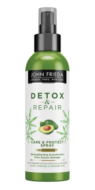 John Frieda Detox & Repair Care & Protect Spray 200 ml - Protezione termica e miglioramento della salute dei capelli per donna