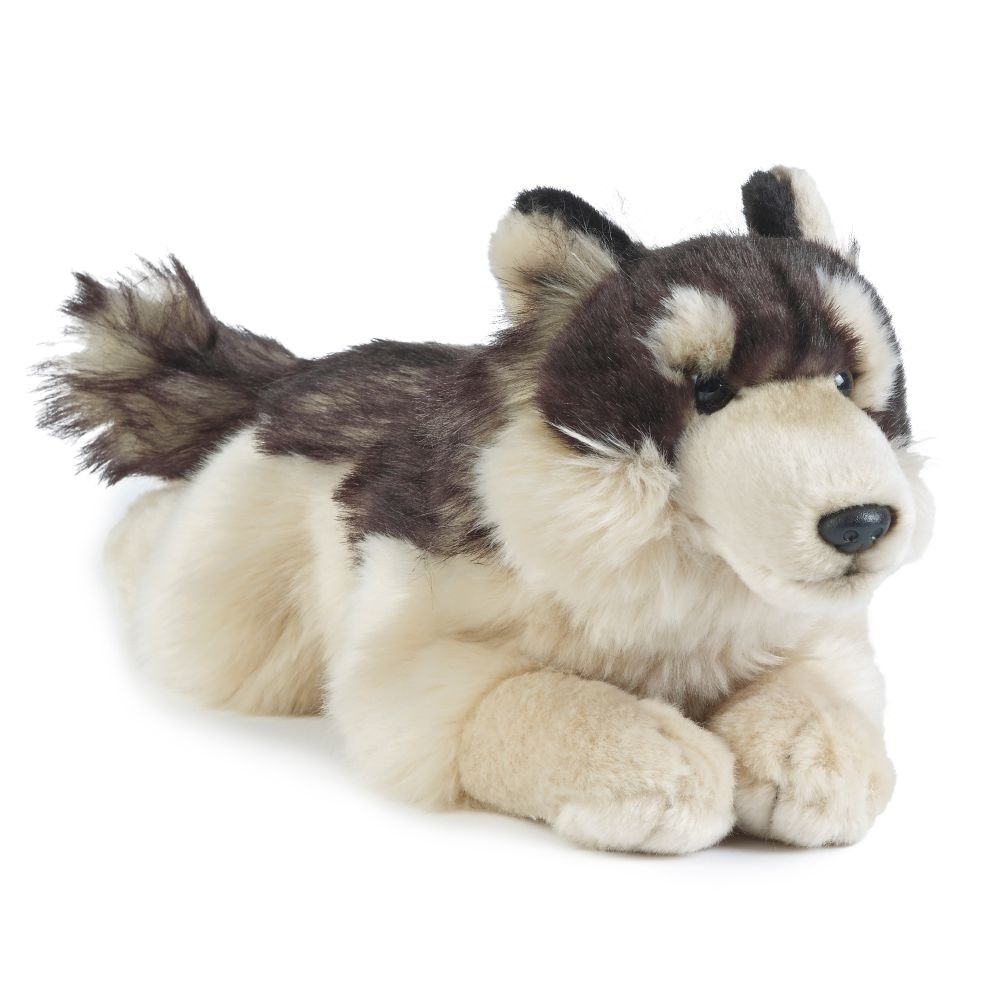 Living Nature Peluche Lupo Grande - Peluche Realistico e Morbido con Dettagli Educativi