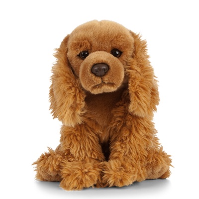 Living Nature Peluche Cocker Spaniel Morbido e Realistico - Giocattolo Ecologico per Bambini, 20-22 cm