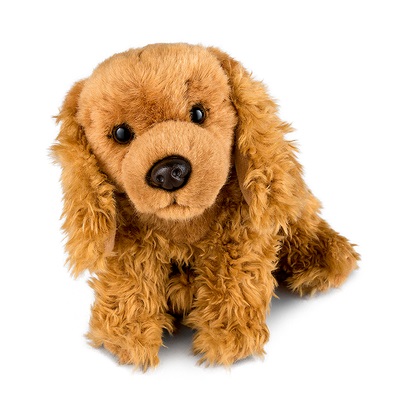 Living Nature Peluche Cocker Spaniel Morbido e Realistico - Giocattolo Ecologico per Bambini, 20-22 cm