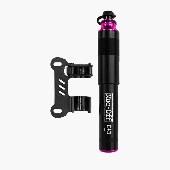 Muc-Off AirMach Mini Pompa Nero - Pompa ad aria manuale 110psi in alluminio resistente