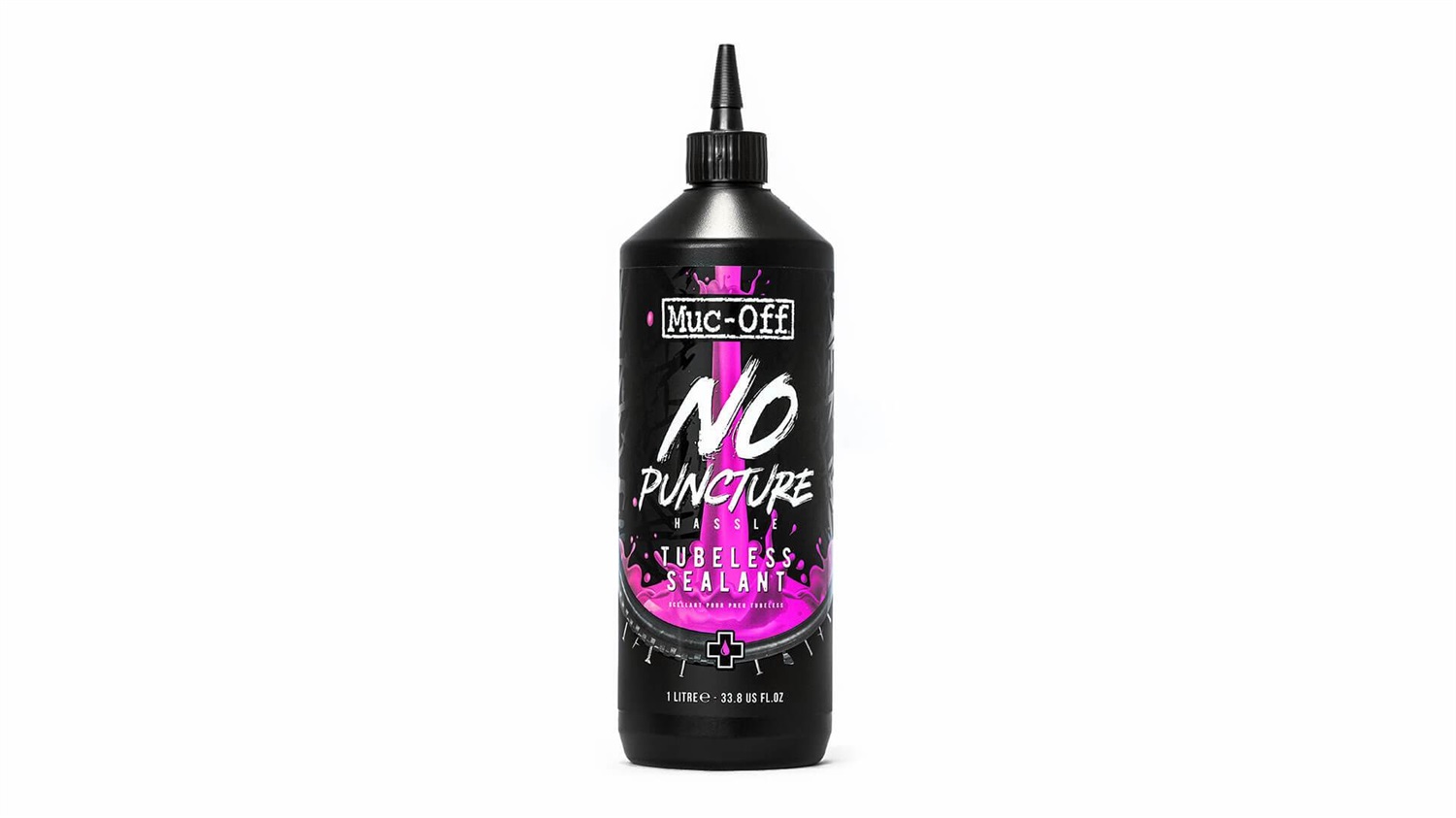 Muc-Off No Puncture Hassle Tubeless Sealant - Liquido Sigillante Avanzato 1L con Colorante Tracciante UV per Riparazioni Fino a 6 mm