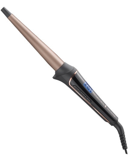 Remington PROLUXE CI91W1B Arricciacapelli A Cono 25-38 mm con Tecnologia OPTIheat, Rivestimento Ceramico Grip-Tech, Riscaldamento Fast e Display Digitale