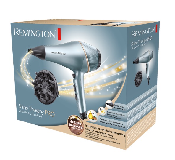 Remington AC9300 Asciugacapelli 2200 W Blu con Tecnologia Shine Therapy PRO