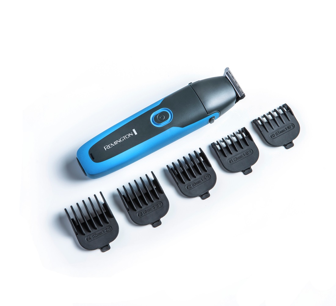 Remington BHT6256 Rasoio Elettrico Wet & Dry, Regolabarba e Tagliabasette per Uomo, Nero e Blu