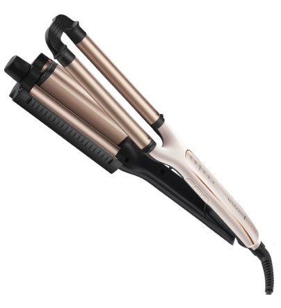 Remington CI91AW Ferro Arricciacapelli 4 in 1 - Onde da Spiaggia, Naturali, d'Acqua e da Sirena, Display Digitale, Temp. fino a 210°C, Cavo 3 m, Nero/Rose Gold