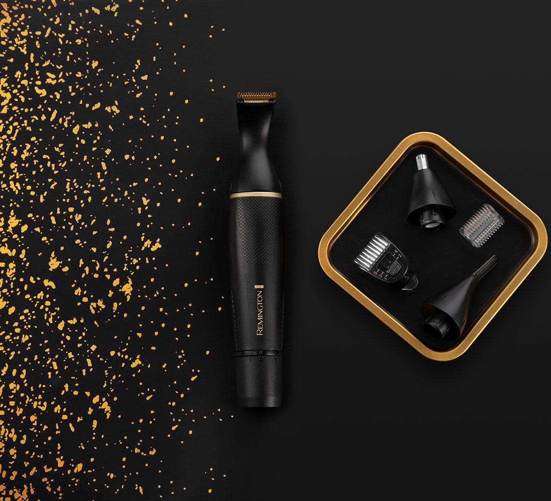 Remington T-Series NE7000 Rifinitore Professionale Multiuso - Tagliapeli Naso e Orecchie, Rifinitore Sopracciglia e Barba con Lame in Titanio e Accessori Intercambiabili