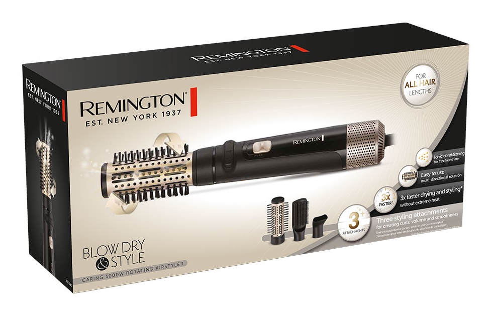 Remington AS7580 Spazzola ad Aria Calda Modellante 1000 W - Nero e Oro