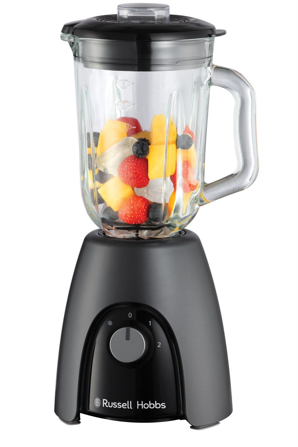 Russell Hobbs Frullatore Matte Charcoal 27121-56 - 1,5L, 650W, Lame in Acciaio Inox, 2 Velocità e Impostazioni a Impulsi