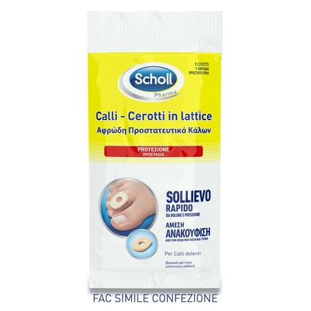 Scholl Cerotto Protettivo in Lattice per Calli - 9 Pezzi - Dispositivo Medico CE di Classe I