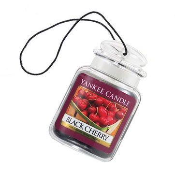 Yankee Candle Car Jar Ultimate Deodorante per Auto Black Cherry - Fragranza di Ciliegia Nera, Fino a 4 Settimane di Profumazione