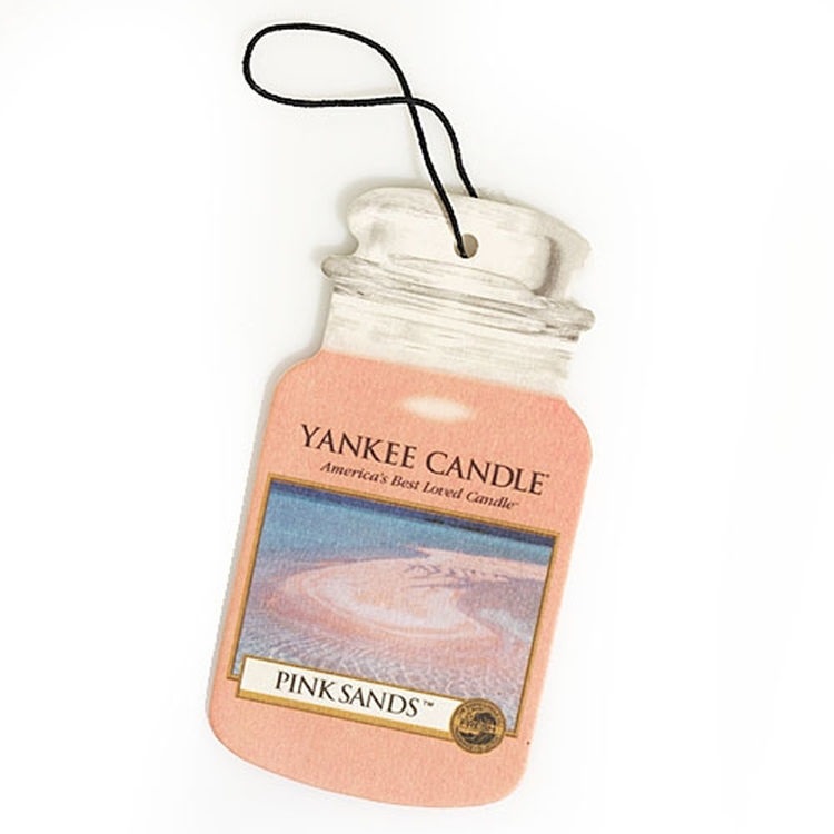 Yankee Candle Pink Sands - Deodorante per Auto 1 pz con Note di Agrumi, Fiori Dolci e Vaniglia Speziata