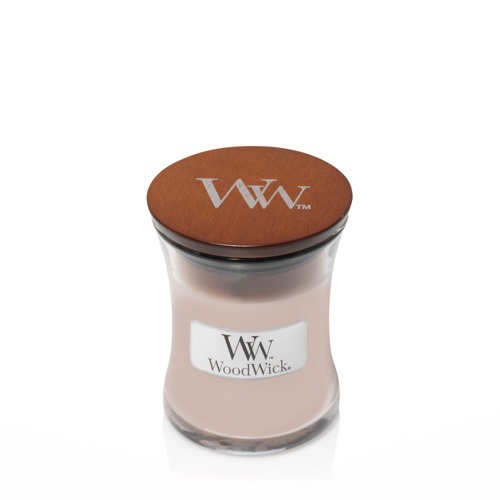 WoodWick Candela Profumata Mini Hourglass - Fragranza Vaniglia e Sale Marino, 85g, Durata fino a 20 ore