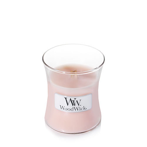 WoodWick Coastal Sunset - Candela Profumata 85 g con Fragranza di Cocco e Fiori Baciati dal Sole