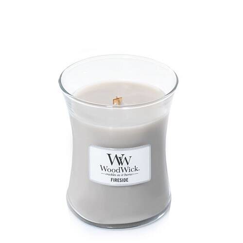 WoodWick Candela Profumata Hourglass Fireside 275g con Stoppino Crepitante - Durata Fino a 60 Ore