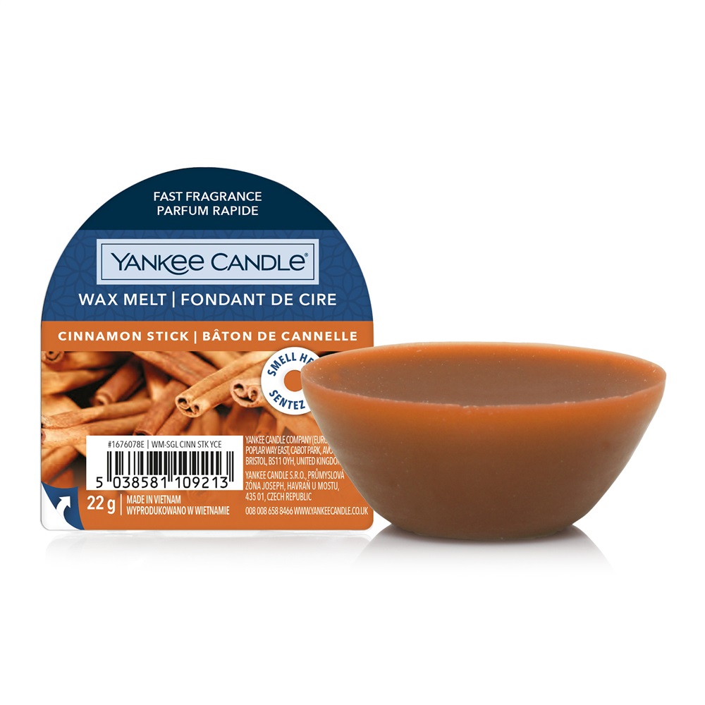 Yankee Candle Cinnamon Stick - Cera da Fondere 22 g, Profumo per Ambienti, Fragranza Rilassante