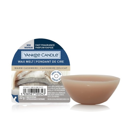 Yankee Candle Warm Cashmere - Cera da Fondere 22 gr con note di Sandalo e Patchouli