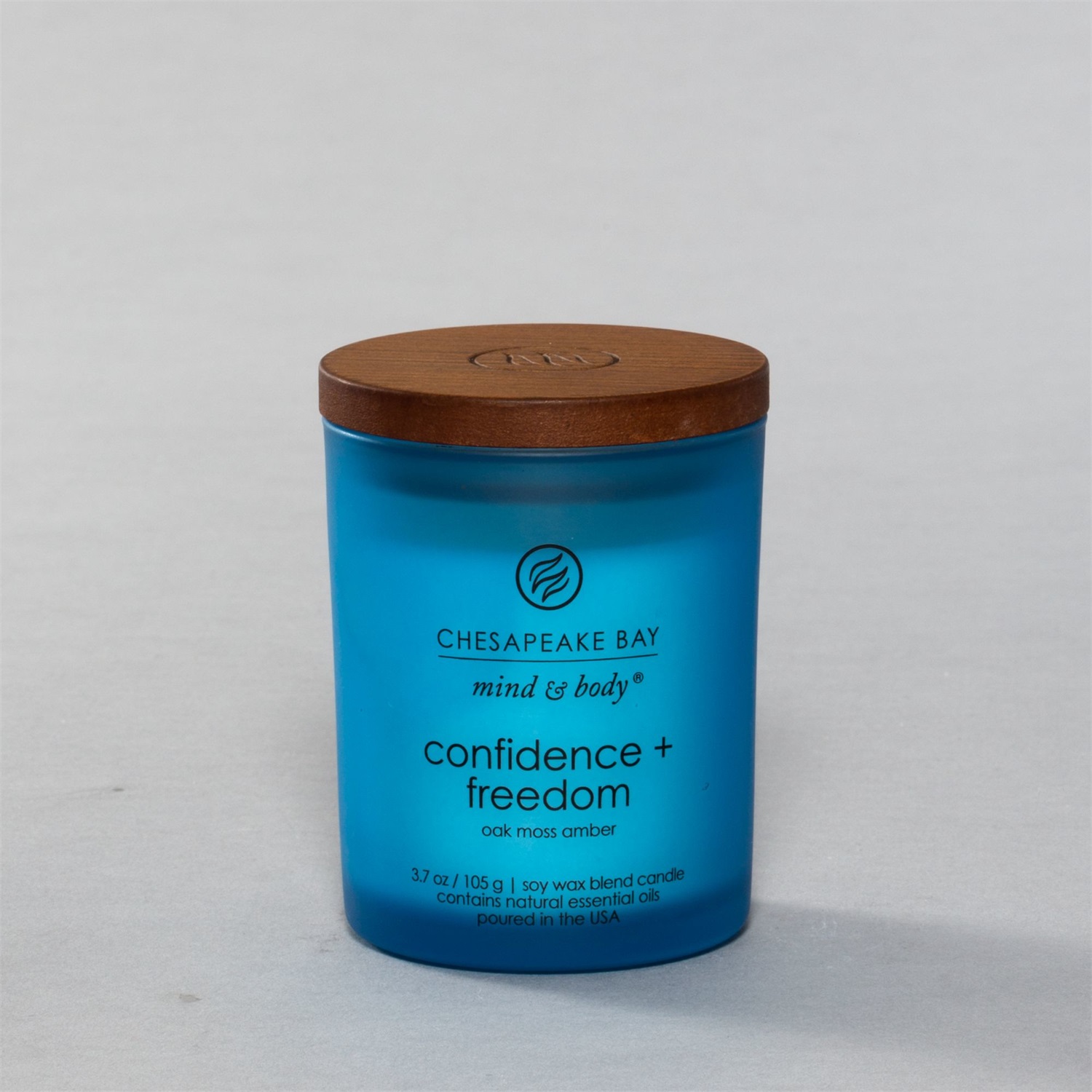 Yankee Candle / Chesapeake Bay Candle Confidence & Freedom - Candela Profumata Piccola 96g, Muschio di Quercia e Ambra