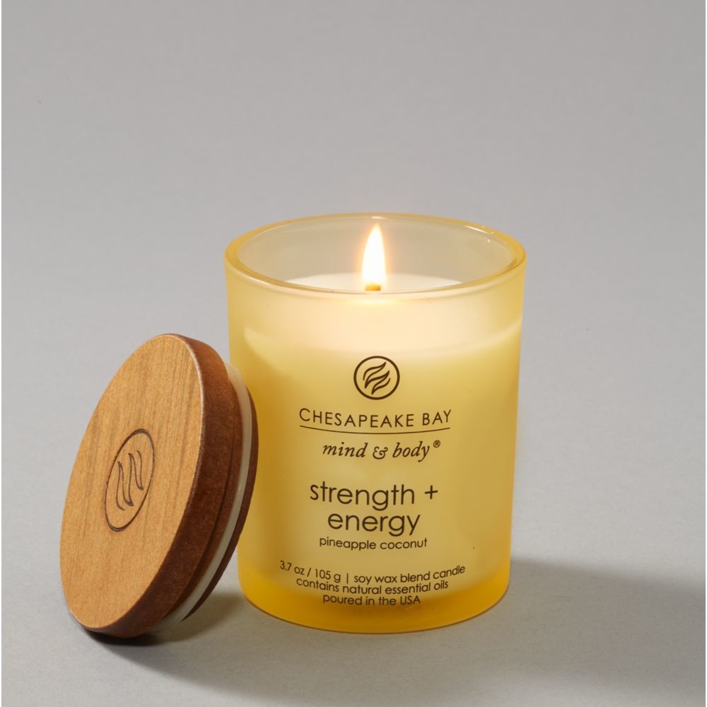 Chesapeake Bay Candle Strength & Energy - Candela Profumata Ananas e Cocco Piccola in Vetro, 96g