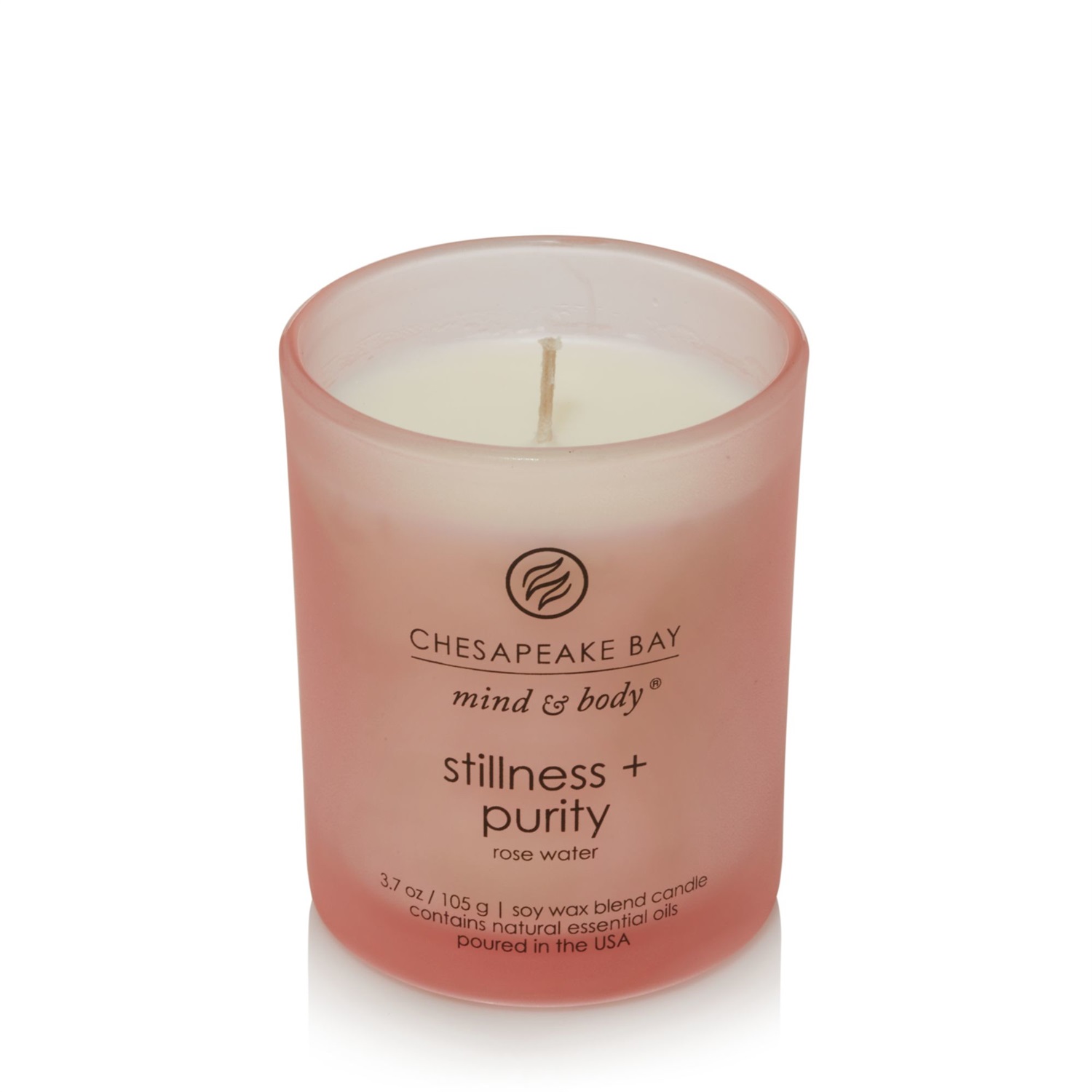 Yankee Candle Stillness & Purity - Candela Profumata Acqua di Rose 96g con Note di Peonia e Mughetto