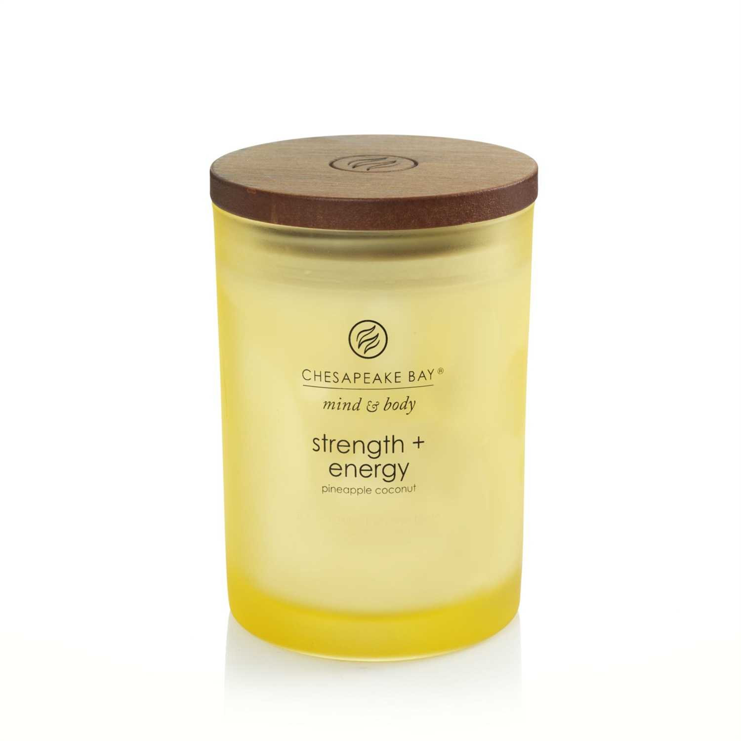Chesapeake Bay Candle Strength & Energy - Candela Profumata Media 250g Ananas e Cocco, Colore Giallo