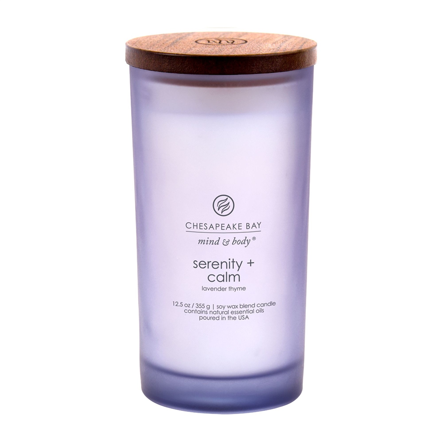 Chesapeake Bay Candle Candela Profumata Grande Tumbler Serenity & Calm - 355 gr, Aromaterapia, Durata Fino a 82 Ore, Collezione Mind & Body