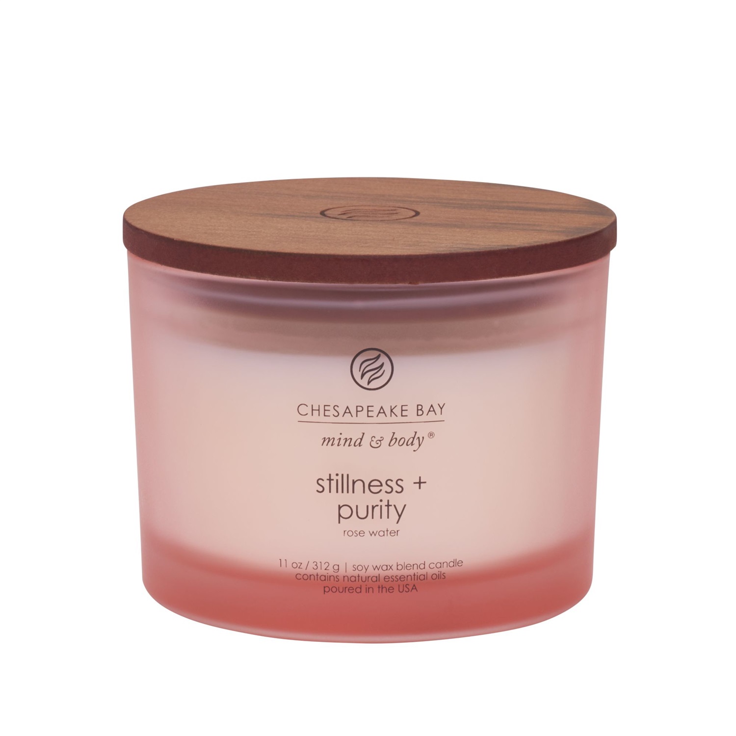 Chesapeake Bay Candle Candela profumata Tumbler Stillness Purity a 3 stoppini - Durata fino a 24 ore - Collezione Mind & Body - Fragranza Rosa, Peonia e Mughetto