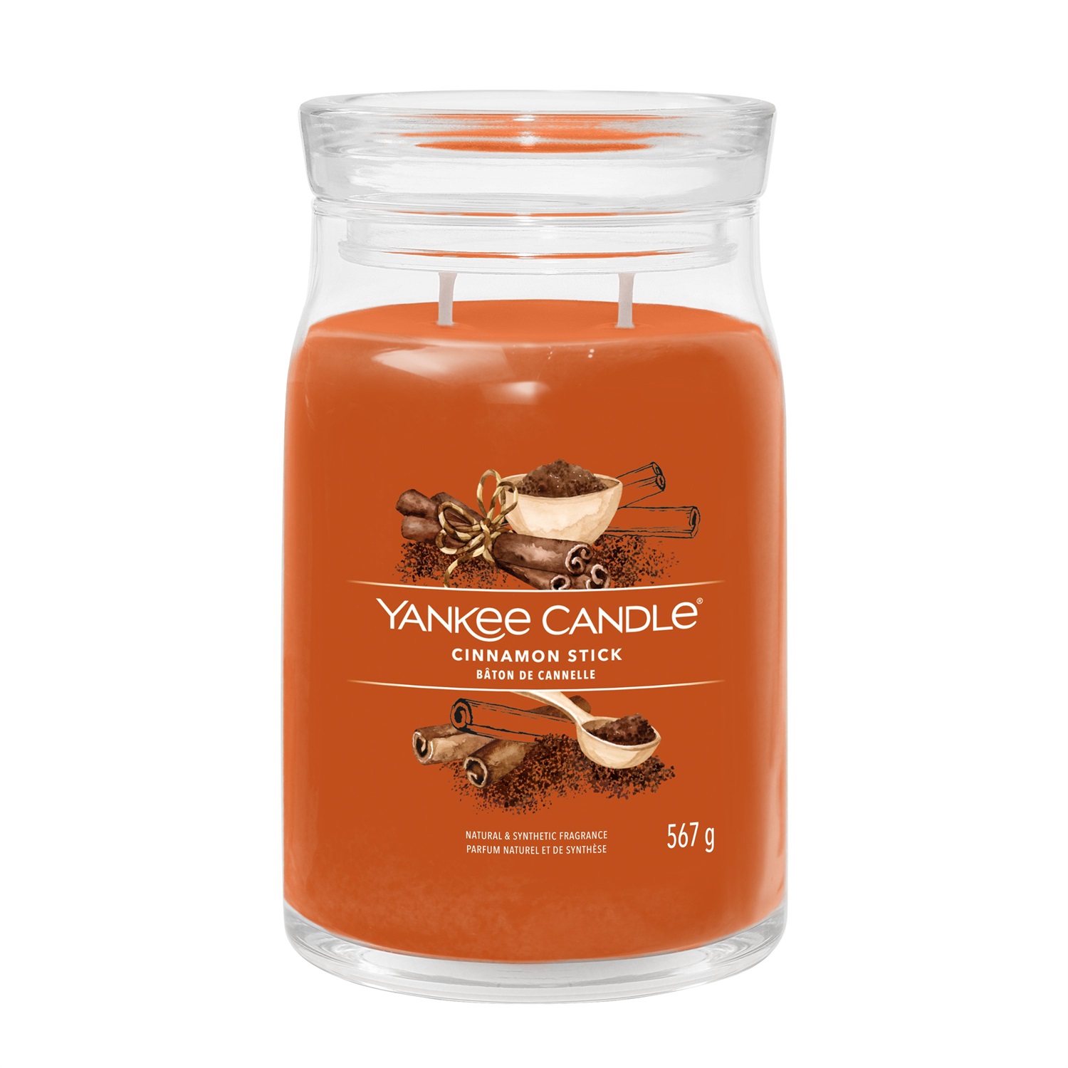 Yankee Candle Cinnamon Stick - Candela Profumata in Giara Grande 567 g con Fragranza Dolce e Speziata